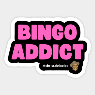 Bingo Addict Fire Pink Sticker